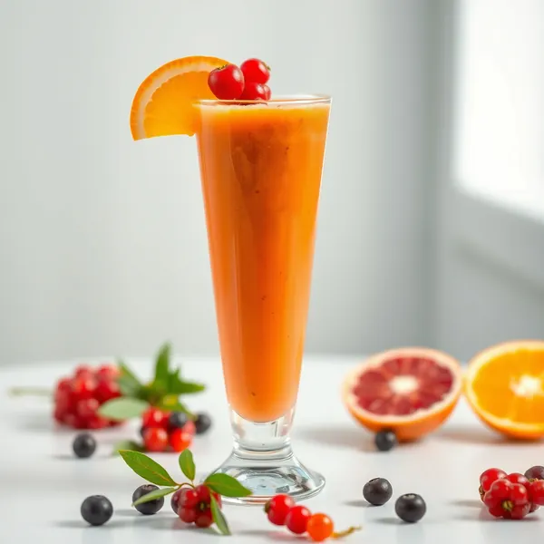Smoothie de Suco de Laranja e Goji Tropical