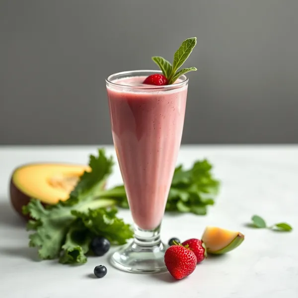 Smoothie de Kale Tropical et Yogourt Grec