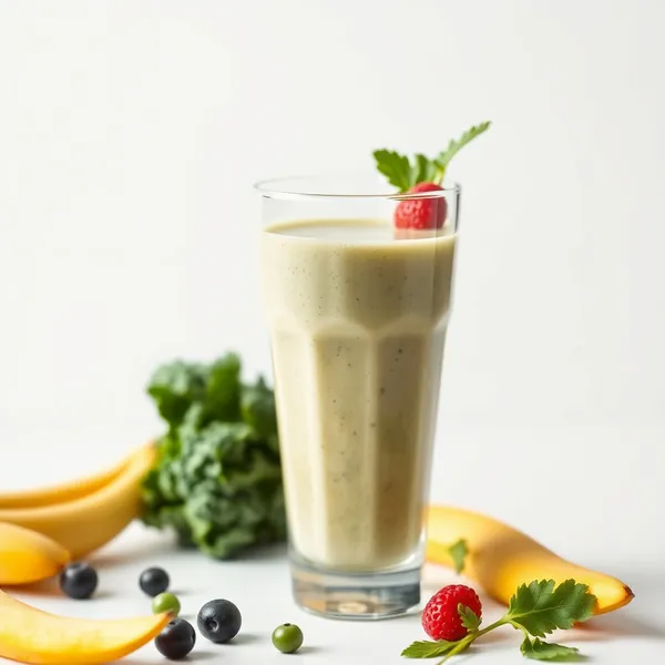 Smoothie Tropical de Chou Frisé et Lait de Pois