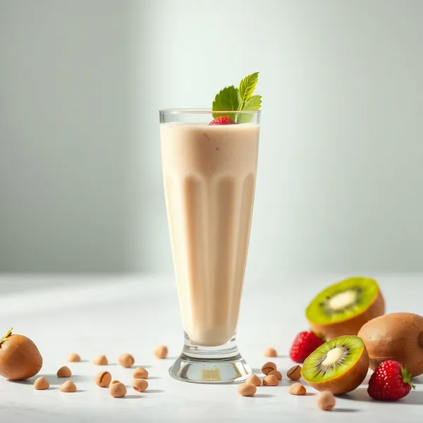 Smoothie Kiwi Tropical et Lait de Noisette