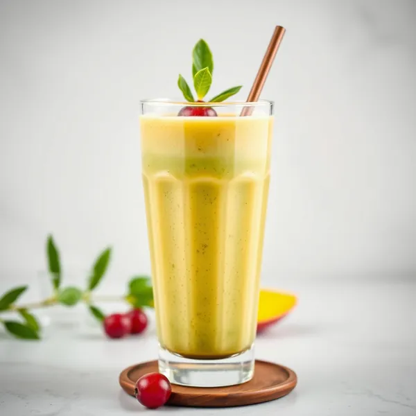 Batido de Té Matcha y Mango Tropical