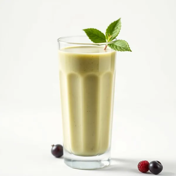 Smoothie Tropical de Matcha e Leite de Ervilha