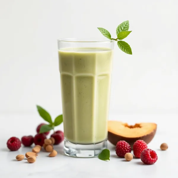 Smoothie Tropical de Matcha e Leite de Pistache