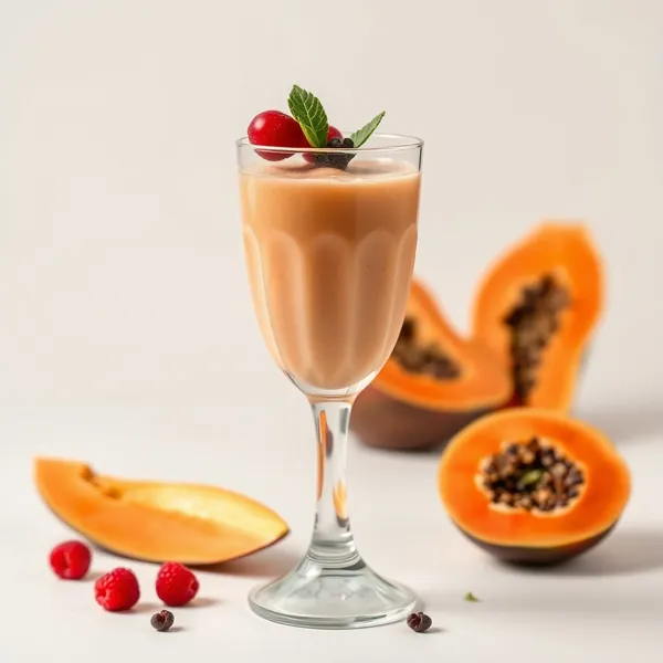 Batido de Papaya Tropical e Leite de Cânhamo
