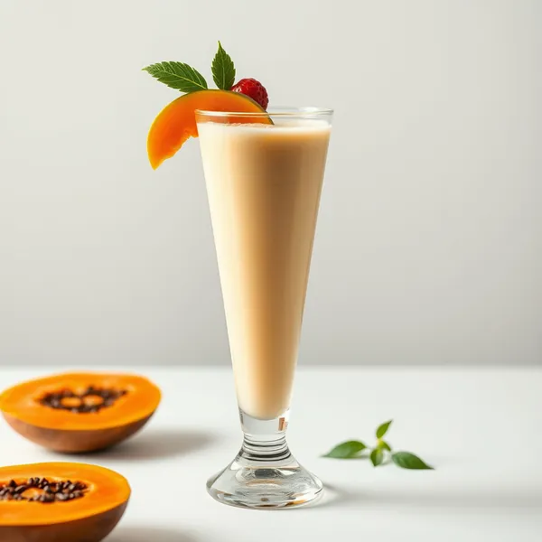 Tropical Papaya Rice Milk Smoothie