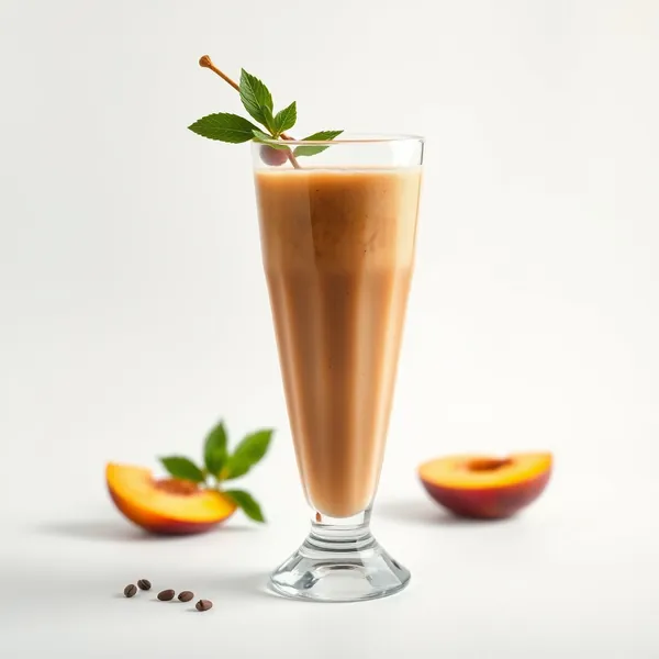 Smoothie au Café Froid et Pêche Tropicale