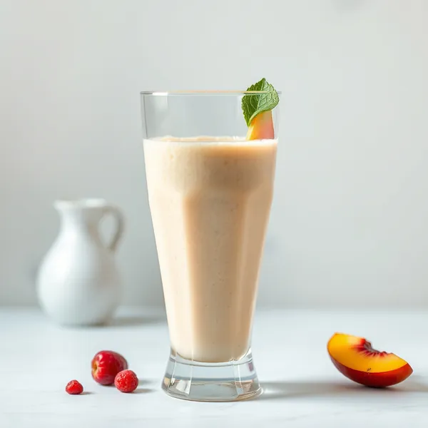 Batido de Leite de Espelta e Pêssego Tropical