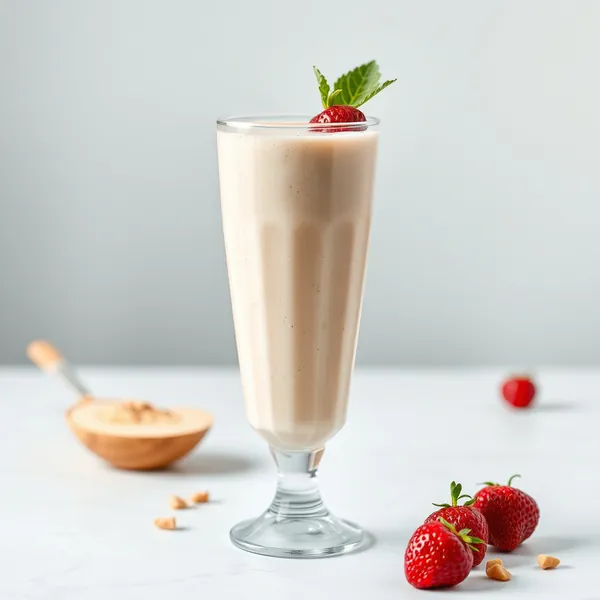 Smoothie de Manteiga de Amendoim e Kefir de Leite Tropical