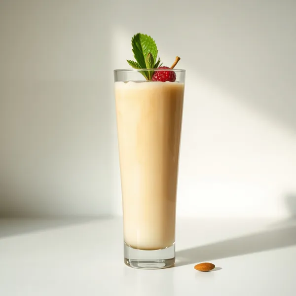 Batido de Pera Tropical e Leite de Amêndoa