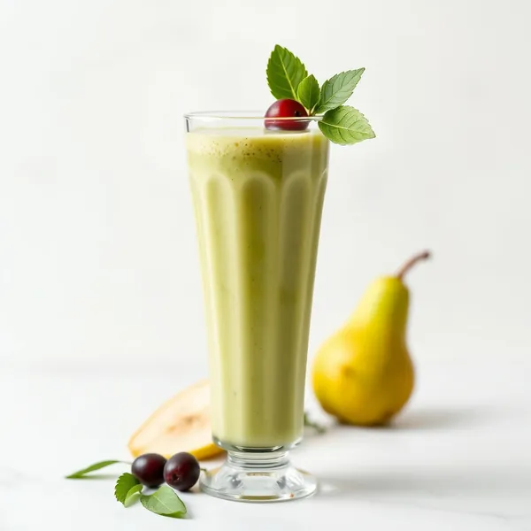 Batido de Pera Tropical e Matcha