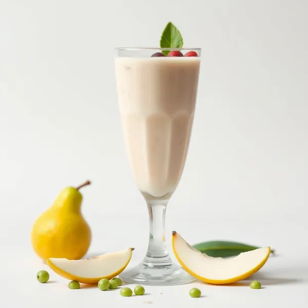 Batido de Pera Tropical y Leche de Guisante