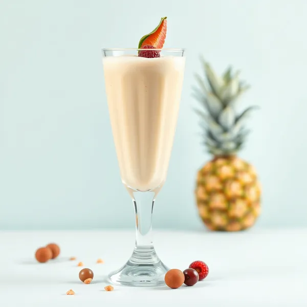 Smoothie Ananas und Haselnussmilch