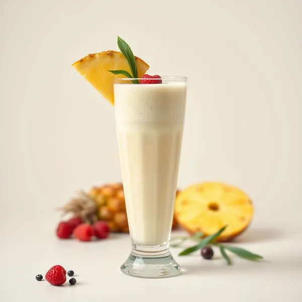 Tropischer Ananas Hanfmilch Smoothie