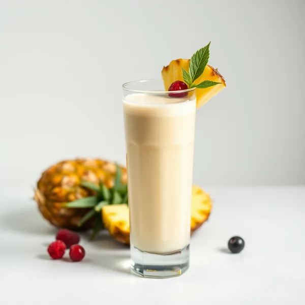 Batido de Abacaxi e Leite de Espelta