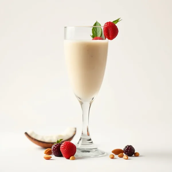 Tropical Protein Powder Almond Coconut Milk Smoothie