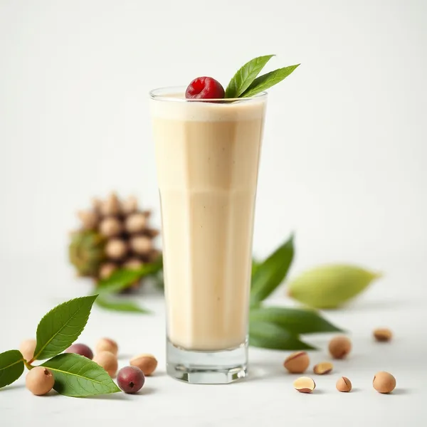 Batido de Proteína em Pó de Frutas Tropicais e Leite de Pistache