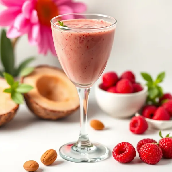 Tropical Raspberry Almond Coconut Milk Smoothie