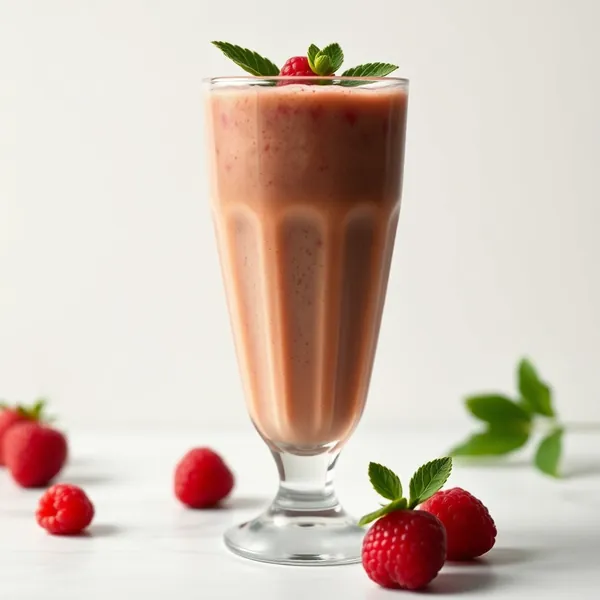 Smoothie de Café Frio com Framboesa Tropical