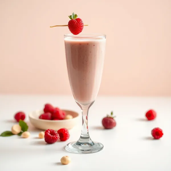 Batido de Macadamia e Framboesa Tropical