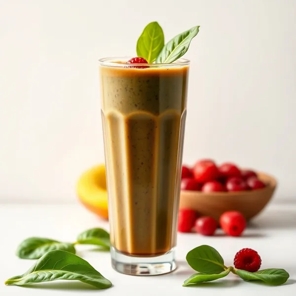 Tropical Spinach Cold Brew Coffee Smoothie