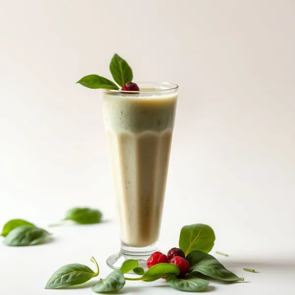 Tropischer Spinat-Reis-Milch-Smoothie