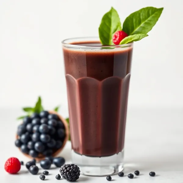 Smoothie aus Kaltem Kaffee mit Tropischer Spirulina