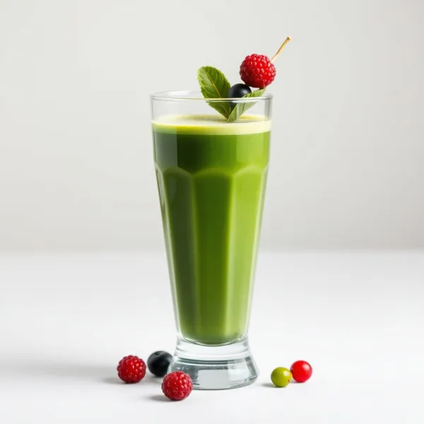 Batido Tropical de Leite de Ervilha e Spirulina