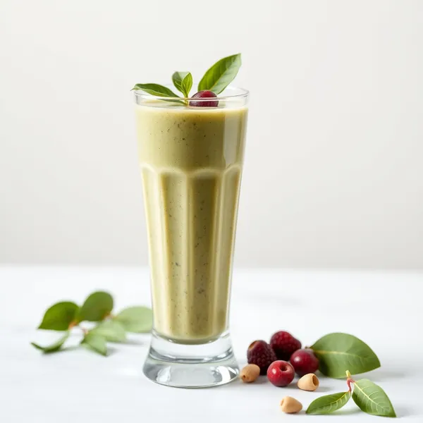 Smoothie Tropical de Espirulina e Leite de Pistache