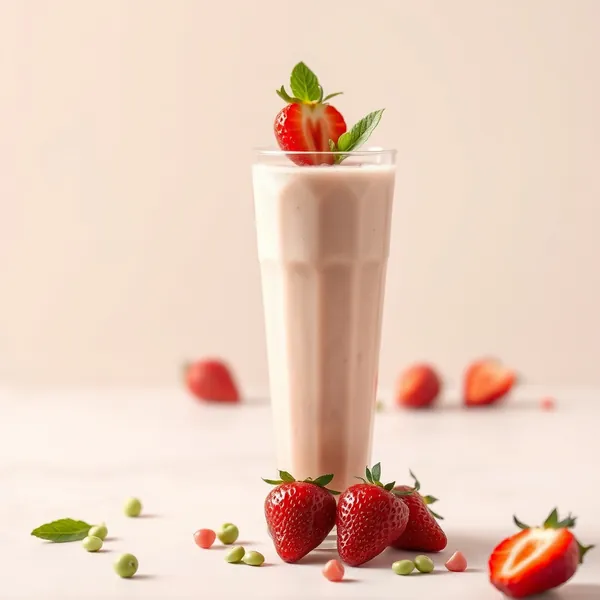 Tropical Strawberry Pea Milk Smoothie