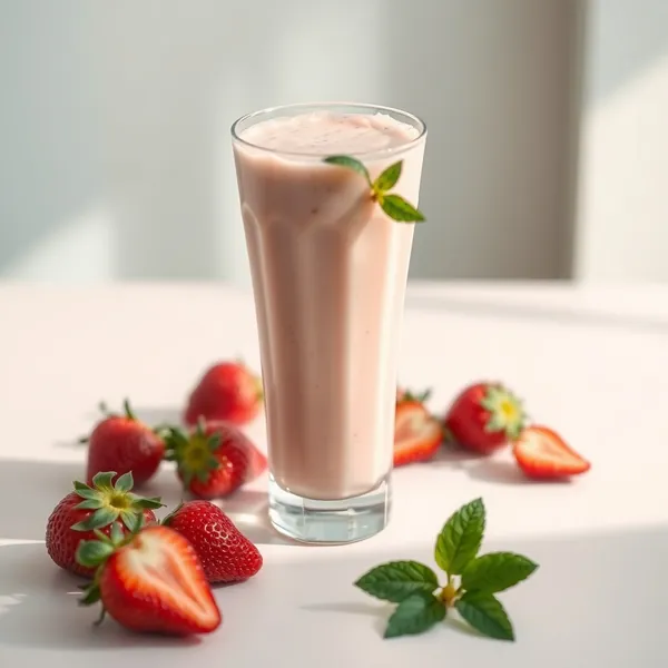 Smoothie de Riz aux Fraises Tropicales