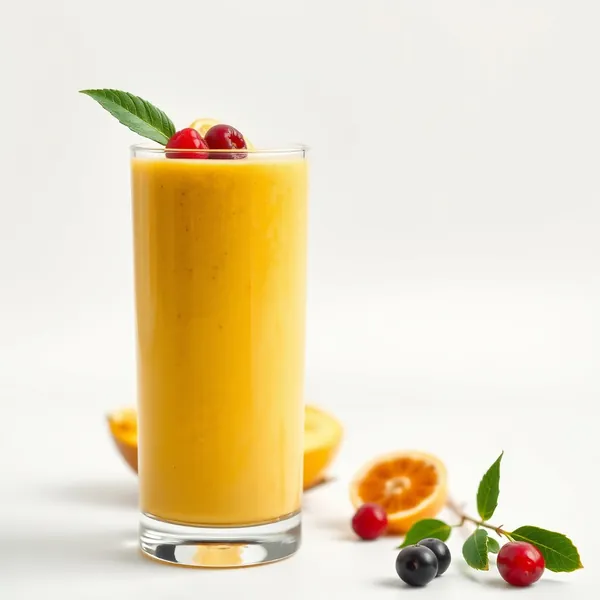 Batido Tropical de Leite de Cânhamo e Cúrcuma