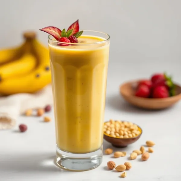Smoothie au Lait de Pistache et Curcuma Tropical