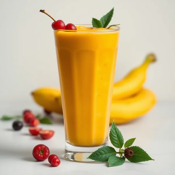Smoothie au Lait de Riz et Curcuma Tropical