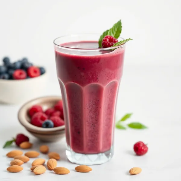 Smoothie Vegan à l'Açaï, Amande et Lait de Coco