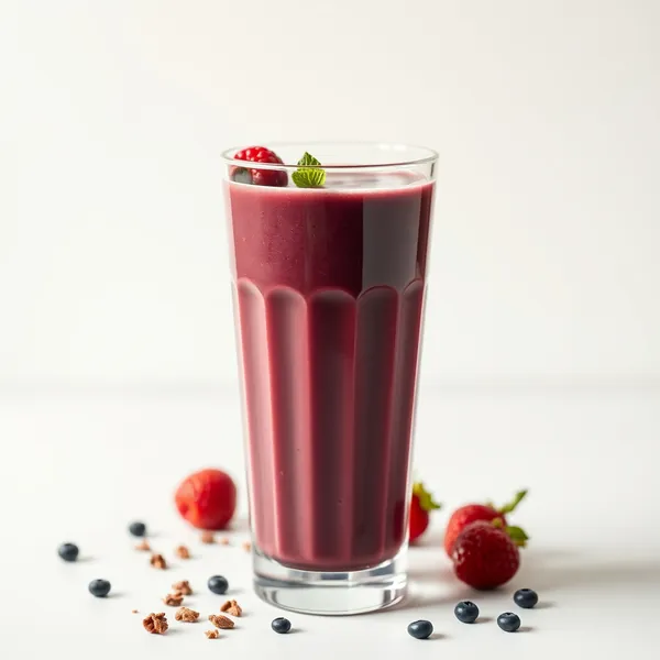 Smoothie Végétalien d'Açaï et de Lait de Chanvre