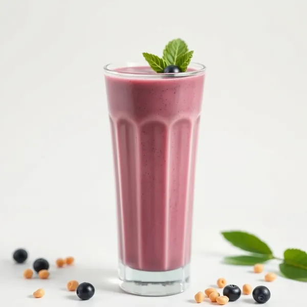 Vegan Acai Pea Milk Smoothie