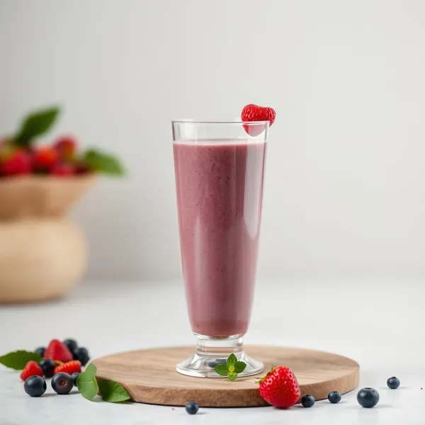 Vegan Açaí und Dinkelmilch Smoothie