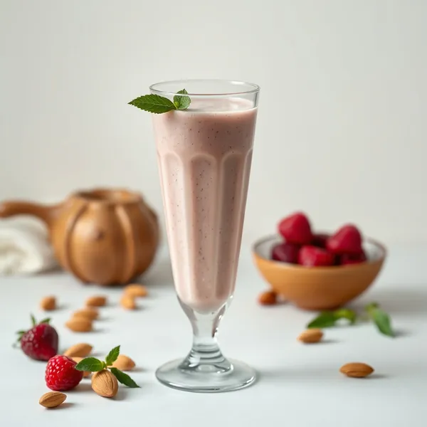 Smoothie Vegano de Manteiga de Amêndoa e Leite de Coco