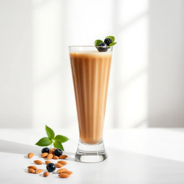 Smoothie de Café Frio com Manteiga de Amêndoa Vegana