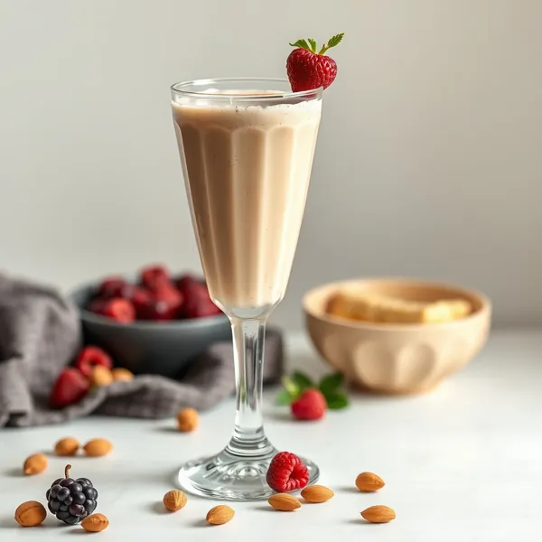 Vegan Almond Butter Hazelnut Milk Smoothie