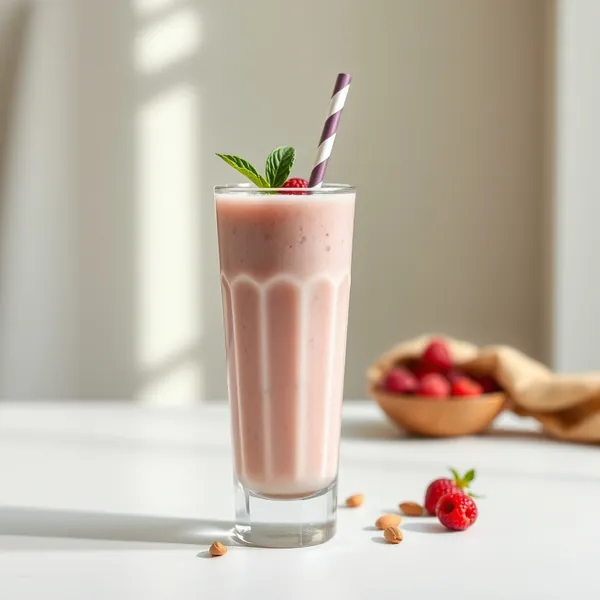 Vegan Almond Butter Macadamia Milk Smoothie