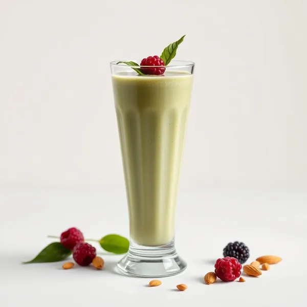 Smoothie Végane au Beurre d'Amande et Matcha