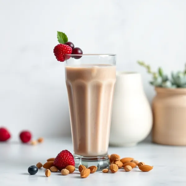 Smoothie de Beurre d'Amande et Lait de Pois Vegan