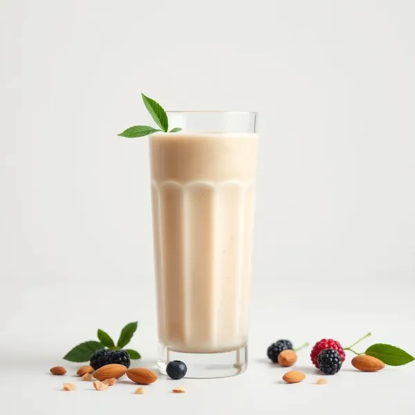 Smoothie de Manteiga de Amêndoa e Leite de Espelta Vegano