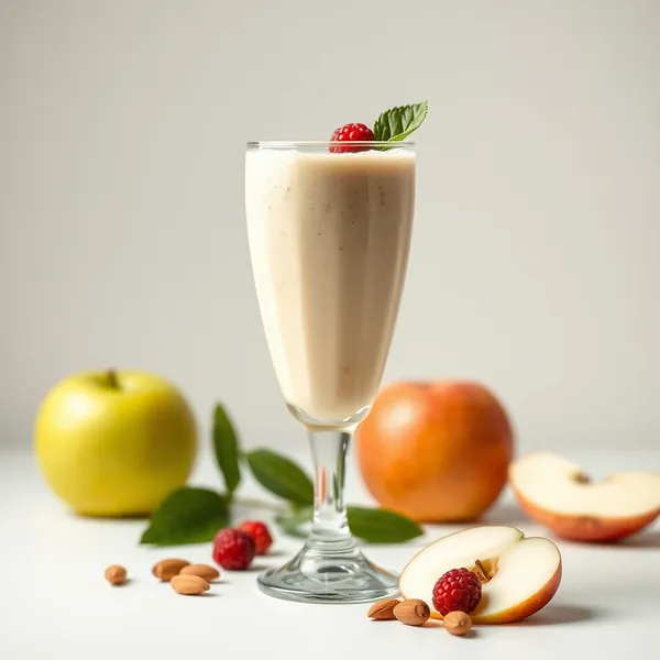 Batido Vegano de Manzana, Almendra y Leche de Coco