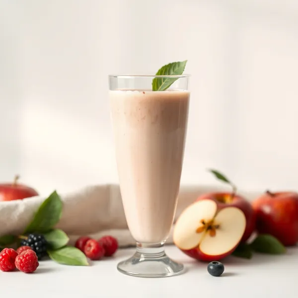 Smoothie Vegano de Maçã e Iogurte Grego