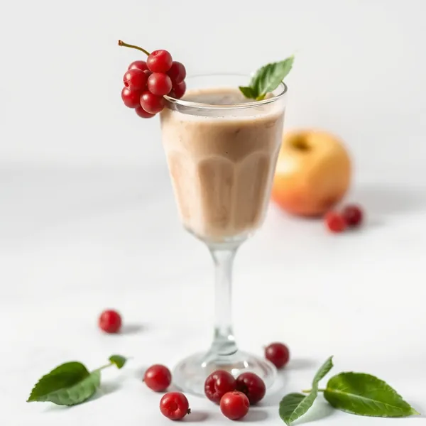 Smoothie Vegano de Maçã e Leite de Cânhamo