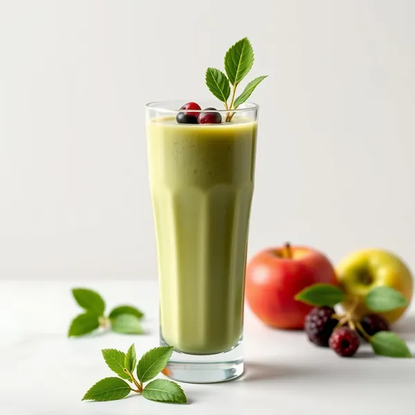 Smoothie Vegano de Maçã e Matcha