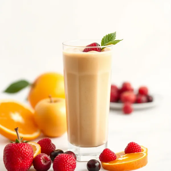 Smoothie Vegano de Suco de Maçã e Laranja