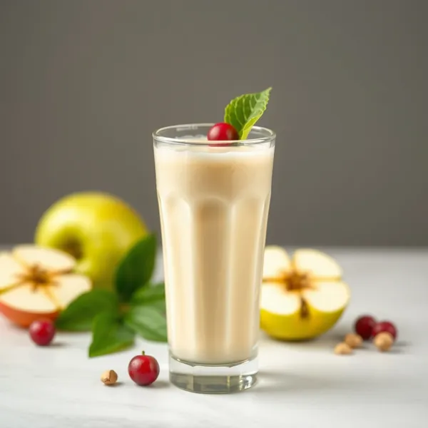 Smoothie Vegano de Maçã e Leite de Pistache